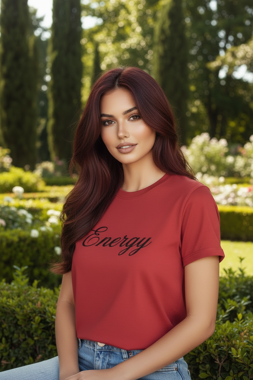 Energy Shirt - Red Forward Facing